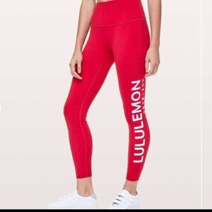 LULULEMON Athletica Vibrant Red Women’s Leggings 20Y Collection 25